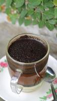 special Indonesian brewed coffee to be enjoyed in the morning photo