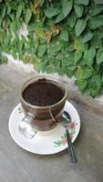 special Indonesian brewed coffee to be enjoyed in the morning photo