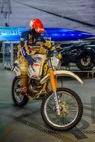 SINSHEIM, GERMANY - MAI 2022 white motorbike motorcycle Suzuki DR 350 S photo