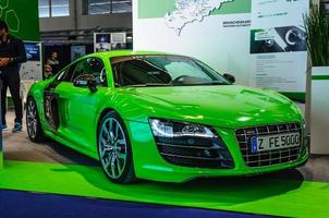 FRANKFURT - SEPT 2015 Audi R8 e-tron presented at IAA Internati photo