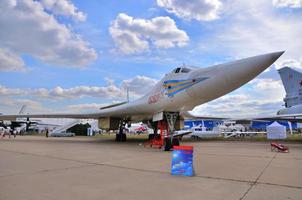Moscú, Rusia - Ago 2015 bombardero estratégico pesado tu-160 blackja foto