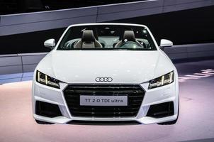 FRANKFURT - SEPT 2015 Audi TT 2.0 TDI Ultra cabrio presented at photo