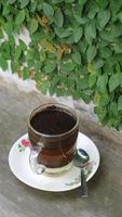 special Indonesian brewed coffee to be enjoyed in the morning photo