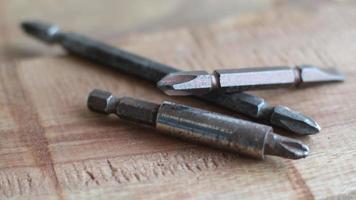 pile of drill bits ready to use photo