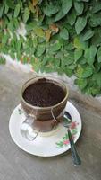 special Indonesian brewed coffee to be enjoyed in the morning photo