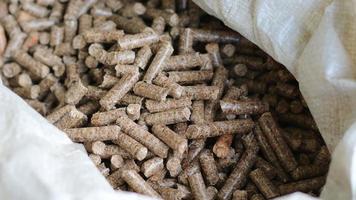 Very good quality wood pellets ready to make fuel photo