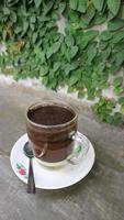 special Indonesian brewed coffee to be enjoyed in the morning photo