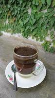 special Indonesian brewed coffee to be enjoyed in the morning photo