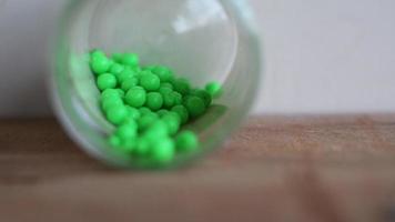 airsoft gun bullets made of green plastic photo