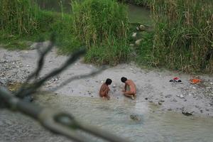 The beautiful atmosphere of Ulumanda village which has very simple houses and friendly people photo