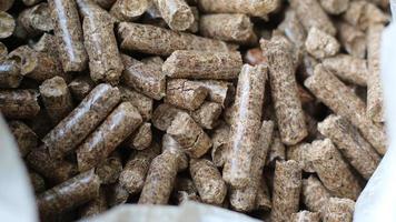 Very good quality wood pellets ready to make fuel photo