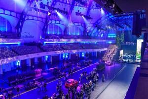 FRANKFURT, GERMANY - SEPT 2019 MERCEDES-BENZ hall, IAA International Motor Show Auto Exhibtion photo