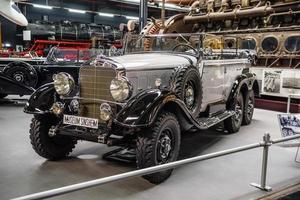 sinsheim, alemania - mai 2022 plata negro mercedes benz g 4 1938 foto