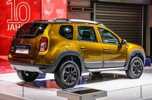 FRANKFURT - SEPT 2015 Dacia Duster presented at IAA Internation photo