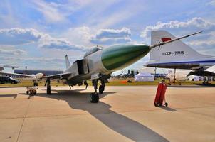 moscú, rusia - agosto de 2015 interceptor supersónico su-15 flagon p foto