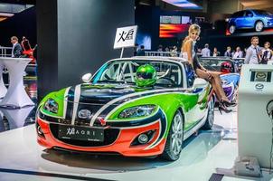 MOSCOW, RUSSIA - AUG 2012 MAZDA MX-5 3RD GENERATION presented as world premiere at the 16th MIAS Moscow International Automobile Salon on August 30, 2012 in Moscow, Russia photo