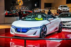 MOSCOW, RUSSIA - AUG 2012 HONDA EV-STER CONCEPT presented as world premiere at the 16th MIAS Moscow International Automobile Salon on August 30, 2012 in Moscow, Russia photo