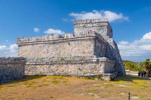 The castle, Mayan Ruins in Tulum, Riviera Maya, Yucatan, Caribbean Sea, Mexico photo