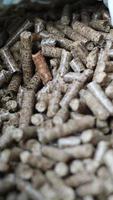 Very good quality wood pellets ready to make fuel photo