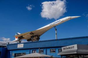 SINSHEIM, GERMANY - MAI 2022 white supersonic airliner Concorde F-BVFB 1969 photo