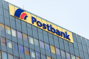 Berlin, Berlin Germany  07.23.2018 Postbank lettering on the skyscraper photo