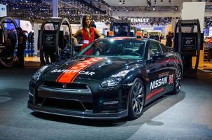 MOSCOW, RUSSIA - AUG 2012 NISSAN GT-R R35 SAFETY CAR presented as world premiere at the 16th MIAS Moscow International Automobile Salon on August 30, 2012 in Moscow, Russia photo