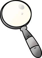 gradient cartoon doodle of a magnifying glass vector