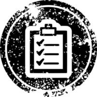 check list distressed icon vector