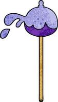 quirky hand drawn cartoon lolipop vector