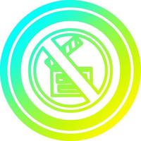 sin circular de filmación en espectro de gradiente frío vector