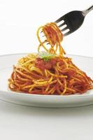 espagueti de comida italiana foto