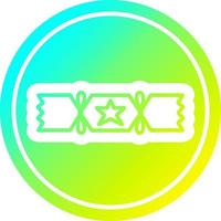 christmas cracker in cold gradient spectrum vector