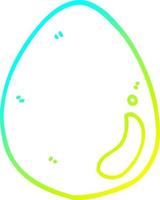 cold gradient line drawing cartoon egg vector