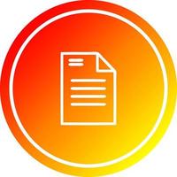 official document circular in hot gradient spectrum vector