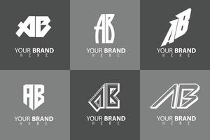 ab logo iconos de arte vectorial vector