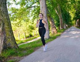 Young couple jogging photo