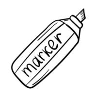 Doodle sticker pen, pencil for writing vector