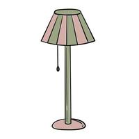 Doodle sticker of an interior lamp in a house vector