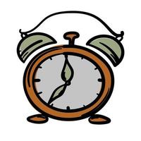 Doodle Simple Alarm Clock Sticker vector