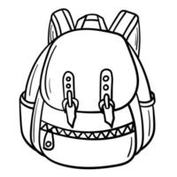 una mochila simple para viajar y estudiar vector