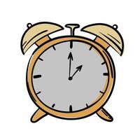 Doodle Simple Alarm Clock Sticker vector