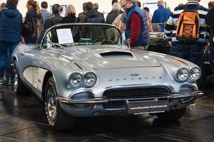 FRIEDRICHSHAFEN - MAY 2019 silver CHEVROLET CORVETTE C1 1961 cabrio at Motorworld Classics Bodensee on May 11, 2019 in Friedrichshafen, Germany photo