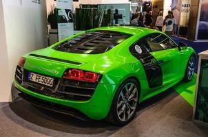 FRANKFURT - SEPT 2015 Audi R8 e-tron presented at IAA Internati photo