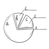 Doodle sticker project success graph vector