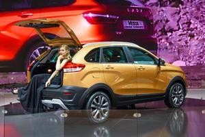 MOSCOW - AUG 2016 VAZ LADA XRay Cross Concept presented at MIAS Moscow International Automobile Salon on August 20, 2016 in Moscow, Russia photo