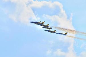 MOSCOW, RUSSIA - AUG 2015 Aerobatic group formation photo