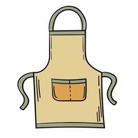 Doodle Sticker Cooking Chef Apron vector