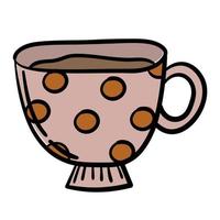 Doodle Hot Drink Cup Sticker vector