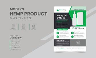 Hemp or cbd product sale flyer template. Cannabis sativa product sale flyer design
