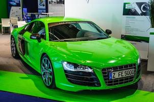 FRANKFURT - SEPT 2015 Audi R8 e-tron presented at IAA Internati photo